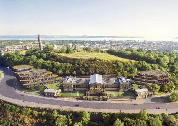 An artist's impression of the hotel plans for the old Royal High School. Picture: BIG Partnership
