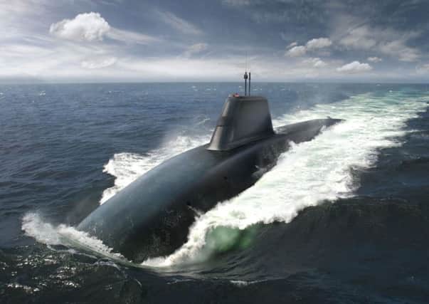 An artist's impression of the submarines due to replace the Vangard-class boats which carry Trident missiles. Picture: BAE Systems
