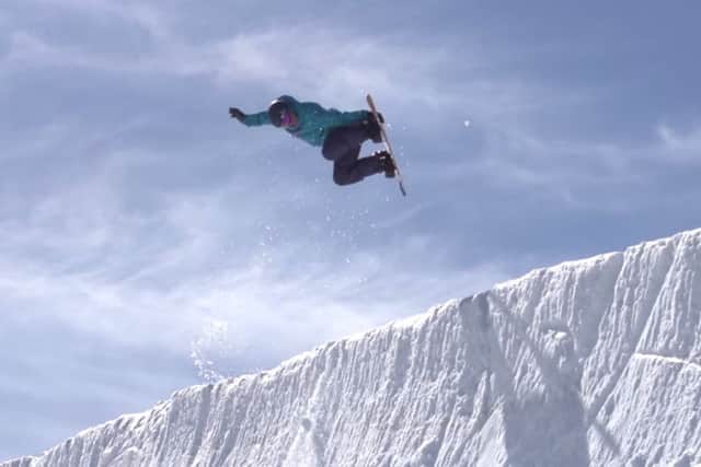 A still from the new Ski-Scotland video
