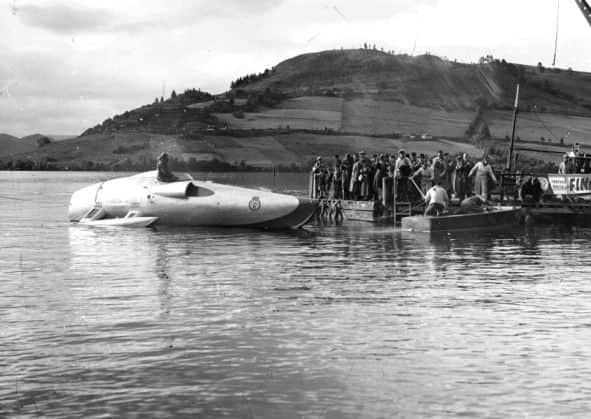 John Cobb died chasing the world speed record on water at the helm of his Crusader speedboat. Photo: Scotsman