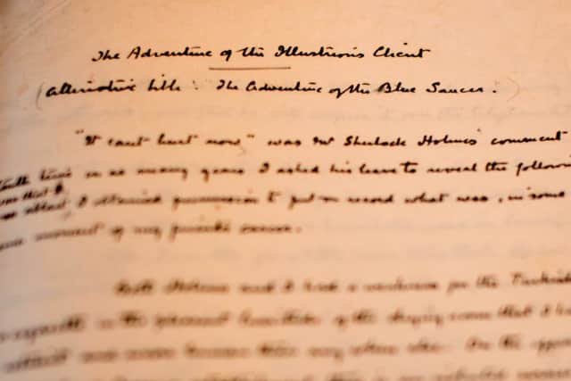 The manuscript was written by Conan Doyle in 1924
