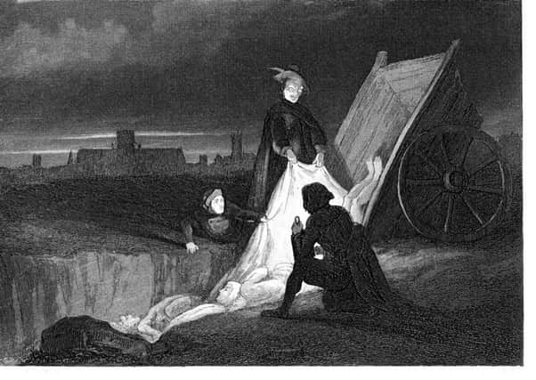 An illustration of mass burial during the plague in the 17th century Picture: PA Photo/thinkstockphotos.