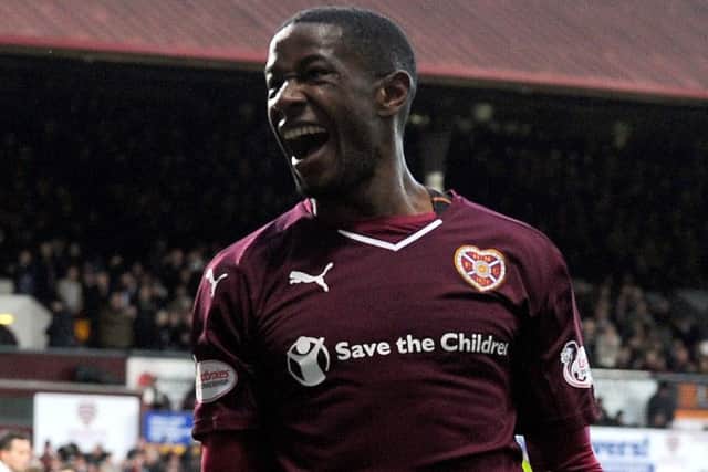 Things started so well for Hearts with
Arnaud Djoum heading them in front. Picture: Lisa Ferguson