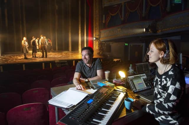 Director Andrew Panton and composer Claire McKenzie at rehearsals. Picture: Ian Rutherford