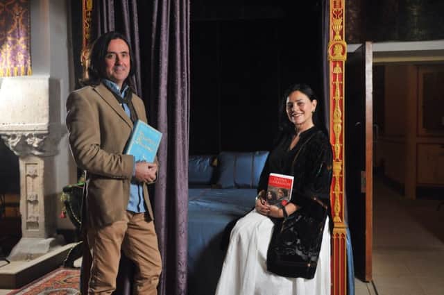 TV historian and author Neil Oliver and Diana Gabaldon, writer of Outlander. Picture: Rob Mcdougall