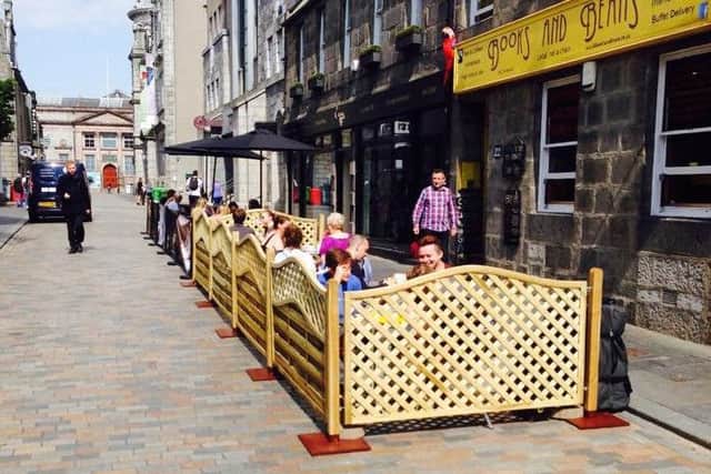 Books & Beans trialled an outdoor cafe this summer in Aberdeen. Photo: Books & Beans