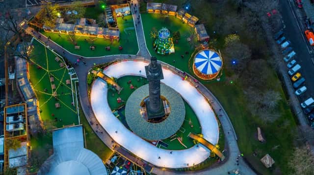 An overhead view of Edinburgh's St Andrews Square