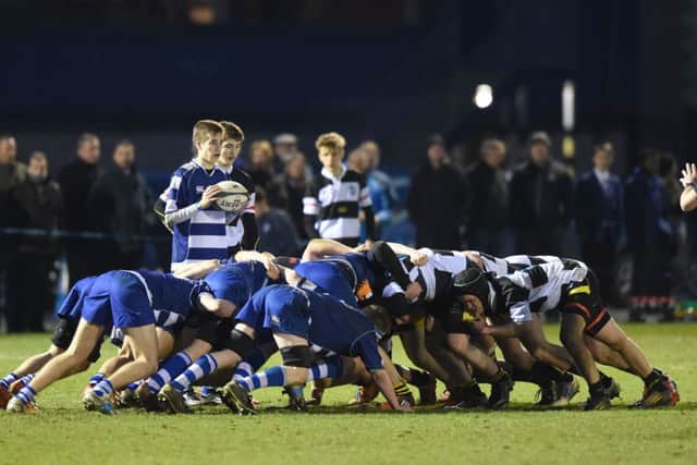 Earlston High School and Kelvinside Academy compete in the U18 Scottish Schools Plate at BT Murrayfield but a competitive league structure has not existed. Picture: SNS