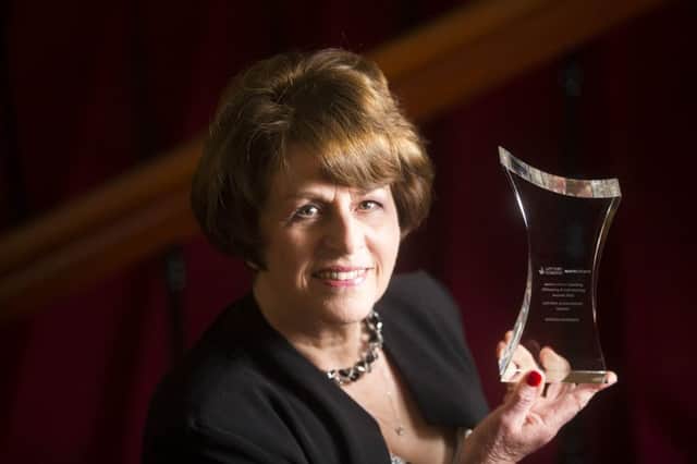 Curling coach Marion Murdoch received the  Lifetime Achievement award at the sportscotland Coaching, Officiating and Volunteer Awards 2015, held at Glasgow City Chambers last night. Picture: Jeff Holmes