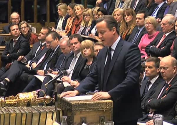 David Cameron makes his statement to the House of Commons. Picture: PA
