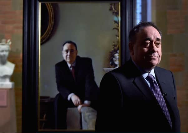 Double trouble: Alex Salmond missed the debate on action in Syria, in order to unveil a portrait of himself at the National Portrait Gallery in Edinburgh. Picture: Getty