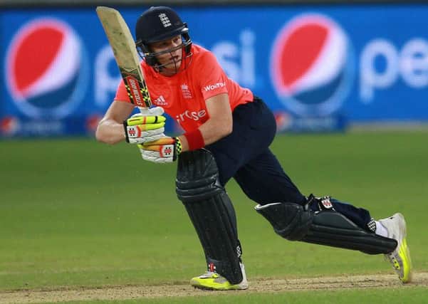 Sam Billings knock of 53 put England into a winning position against Pakistan in the opening T20. Picture: AP