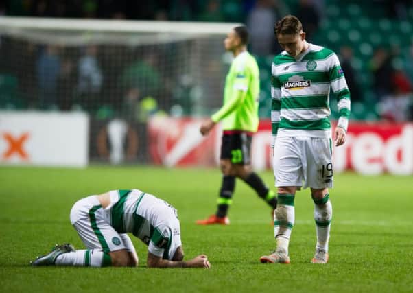 Leigh Griffiths (left) had a bit of a shocker, while Scott Allan showed flashes of potential. Picture: John Devlin