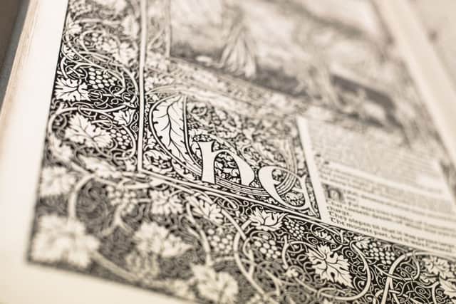 Detail from William Morris's 1896 edition of The Works of Geoffrey Chaucer. Picture: PA