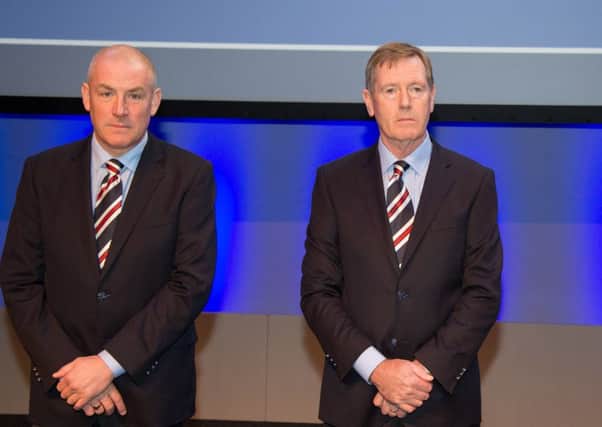 Rangers manager Mark Warburton and chairman Dave King at the club's AGM. Picture: SNS Group