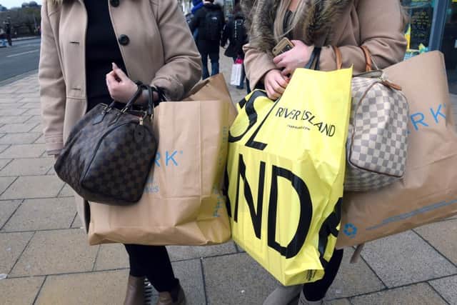 Black Friday shoppers on Edinburgh's Princes Street. Picture: Lisa Ferguson