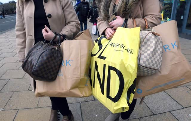 Black Friday shoppers on Edinburgh's Princes Street. Picture: Lisa Ferguson