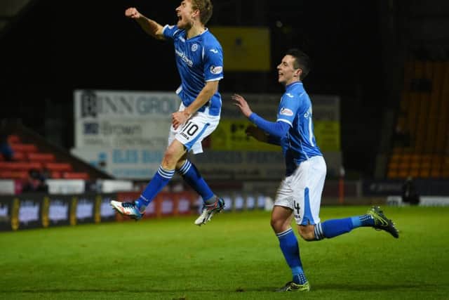 David Wotherspoon celebrates after equalising for St Johnstone. Picture: SNS Group