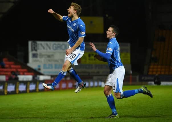 David Wotherspoon celebrates after equalising for St Johnstone. Picture: SNS Group