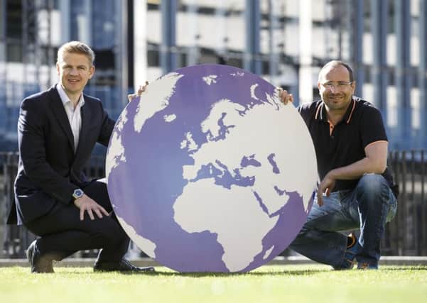 Gareth Williams (left), CEO of Skyscanner and Nigel Eccles, CEO of FanDuel, Scotland's 'Unicorns'. Picture: Robert Perry