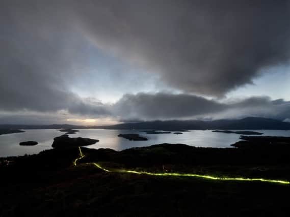 NVAs Island Drift exhibition was created in collaboration with Loch Lomond and the Trossachs National Park with moving and static lights on land and water. Picture: Contributed