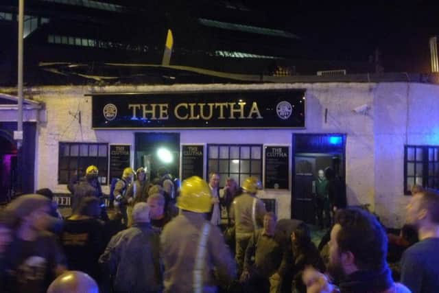 The helicopter crash at the Clutha. Picture: Contributed