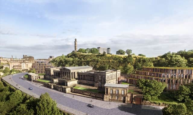The artist's impression of plans for a hotel at Edinburghs former Royal High School. Picture: Contributed