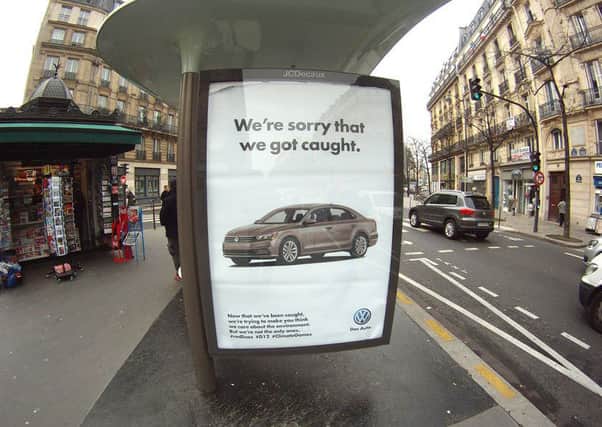 Brandalism posters in Paris displayed on the climate change conference. Picture: Contributed