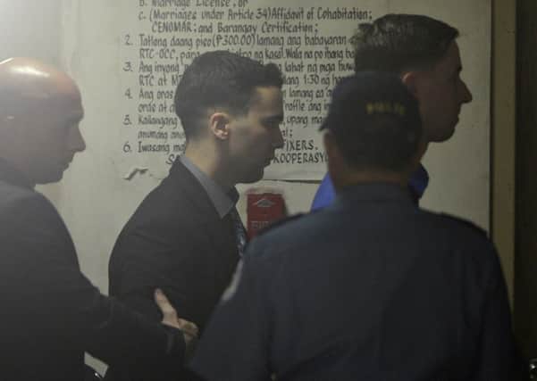 US Marine Joseph Scott Pemberton enters court in Olongapo City. Picture: AFP/Getty