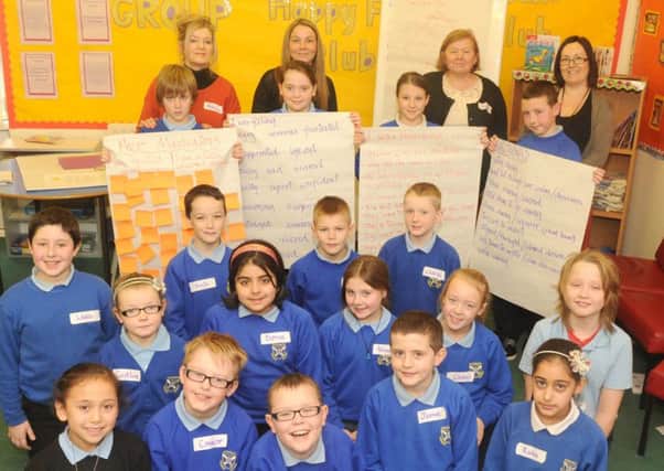 Pupils at Auchinairn primary school being given mediation training . Picture: Emma Mitchell