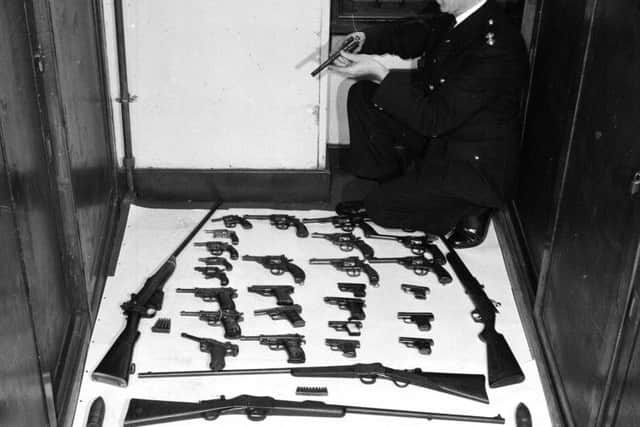 Firearms which were handed into the Central Police HQ in Glasgow during an amnesty in 1965