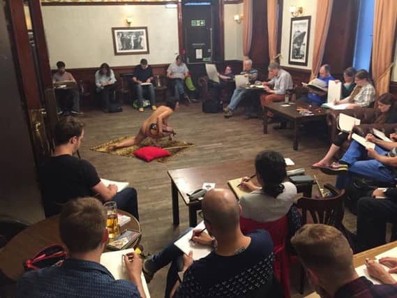 An art class conducted by All The Young Nudes. Picture: Facebook/ATYN