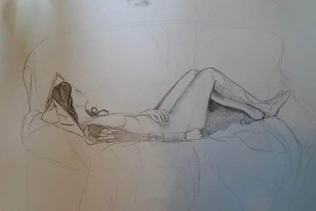 A sketch from one of All The Young Nudes' sessions. Picture: Facebook