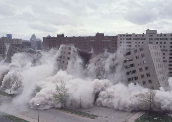 Demolition at Pruitt-Igoe in 1972. Photograph: Lee Balterman/LIFE Images Collection/Getty