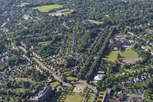 Aerial photograph of Letchworth Garden City