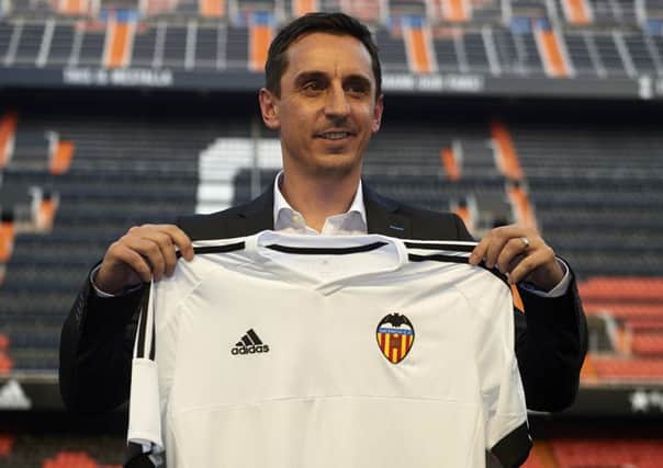 Ex-England defender Gary Neville said the time had come to stand up as a manager with Valencia. Picture: Getty