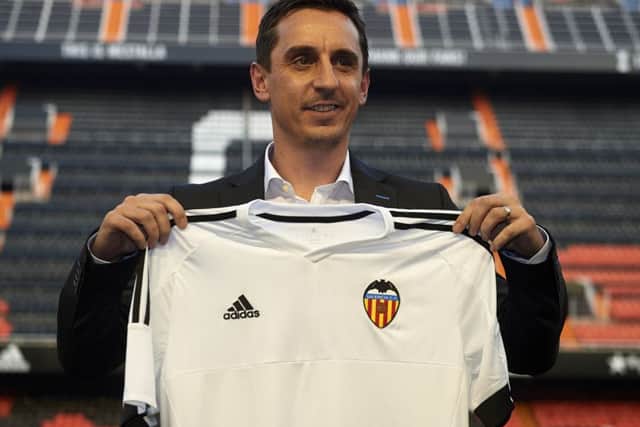 Ex-England defender Gary Neville said the time had come to stand up as a manager with Valencia. Picture: Getty