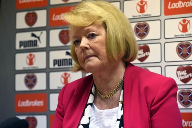 Club owner Ann Budge confirmed Hearts may recruit more players next month as she addressed shareholders at yesterdays agm. Picture: Lisa Ferguson