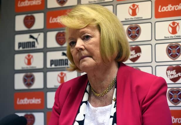 Club owner Ann Budge confirmed Hearts may recruit more players next month as she addressed shareholders at yesterdays agm. Picture: Lisa Ferguson