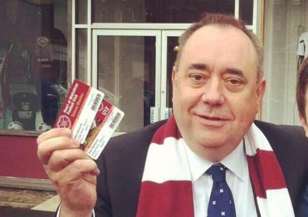 Hearts Fan and First Minister Alex Salmond. Picture: @EamonnMatson/Twitter