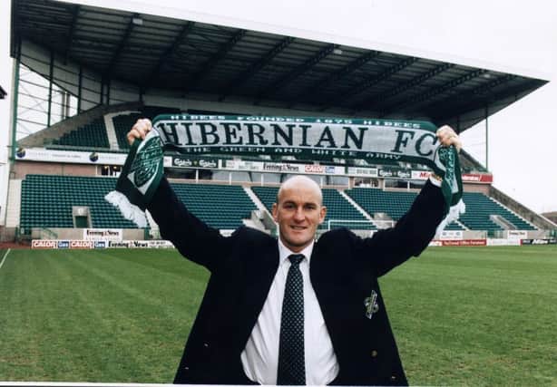 Jim Duffy took over as Hibs' new manager in 1996. Picture: Alan Ledgerwood