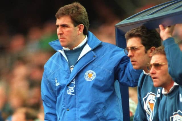 McGhee during his time in charge of Leicester City. Picture: Shaun Botterill/Allsport