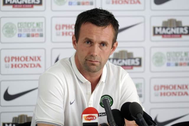 Celtic manager Ronny Deila was not happy with a member of the press pack. Picture: John Devlin