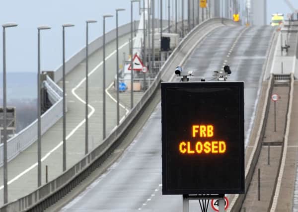 The Forth Road Bridge has been shut to traffic until the New Year for repairs following the discovery of defective steelwork. Picture: Jane Barlow