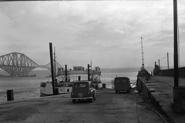 The Queen Margaret is loaded with cars at North Queensferry in 1955. Picture: TSPL