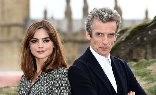 Doctor Who stars Peter Capaldi and Jenna Coleman. Picture: PA