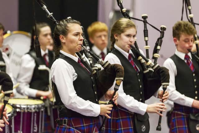 Scottish Schools Pipe Band Championship, Broughton High School, Edinburgh. Picture: nwimages
