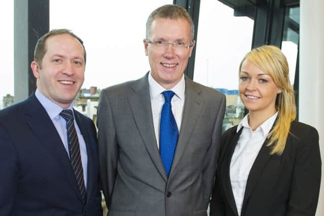 BTO chairman Alan Borthwick, centre, with new partners Alasdair Gillies and Laura Salmond