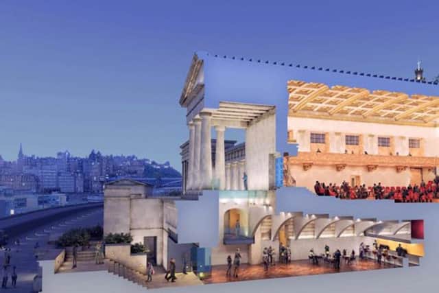 Artist's impression of a 300-seat concert hall at the Royal High School if a new centre for St Mary's Music School is adopted. Picture: Contributed