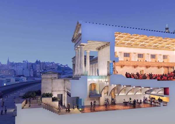 Artist's impression of a 300-seat concert hall at the Royal High School if a new centre for St Mary's Music School is adopted. Picture: Contributed
